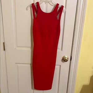 Lively Elegant Red Sleeveless Dress